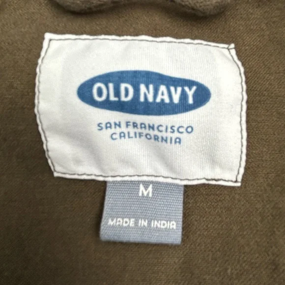 OLD NAVY Women’s Field Utility Jacket Olive Green Mock Collar Drawstring Waist M - Picture 3 of 11